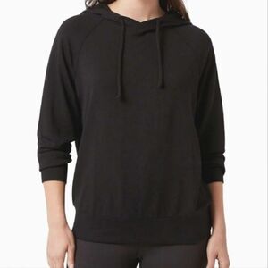 Eddie Bauer Women's Black Poly/Rayon Long Sleeve Pullover Hoodie